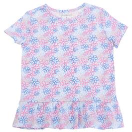 Toddler Girl Tales &amp; Stories Floral Tunic Ruffle Bottom Top