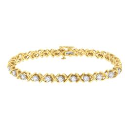 Diamond Classics&#40;tm&#41; 10kt. Yellow Gold Diamond X Link Bracelet