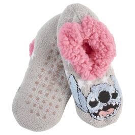 Womens Fuzzy Babba Disney Lilo & Stitch Teddy Fur Slipper Socks
