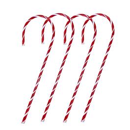 Hofert Striped Candy Cane Christmas Stakes - Set of 4