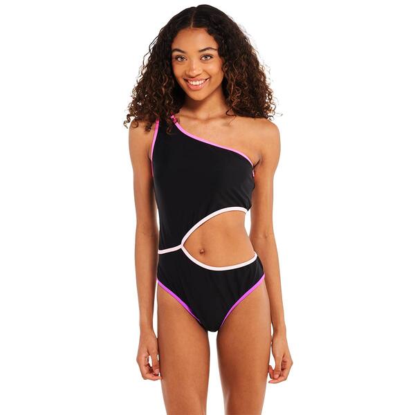 Juniors Cyn & Luca Stardust Cutout One Piece Swimsuit - image 