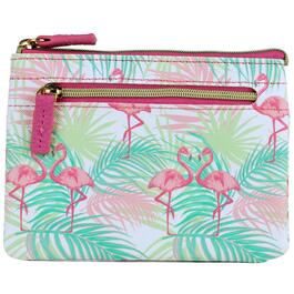 Womens Buxton Flamingo Large ID Coin Wallet