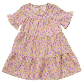 Girls &#40;4-6x&#41; One Step Up Woven Ditsy Crinkle Dress