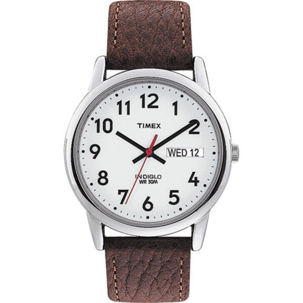 Mens Timex&#40;R&#41; Brown Leather Strap Watch - T200419J - image 