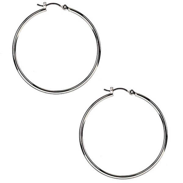 Nine West  Silver-Tone Hoop Pierced Earrings - image 