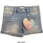 Girls &#40;4-6x&#41; Squeeze Denim Shorts w/Frayed Side Slits - image 3