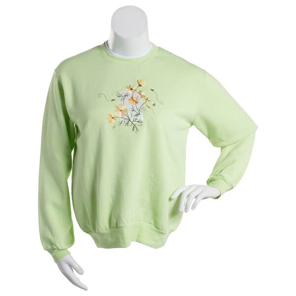 Womens Top Stitch by Morning Sun Cosmos Bees Sweatshirt - image 