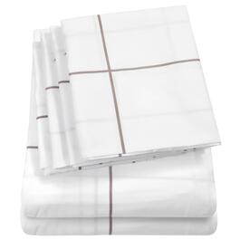 Sweet Home Collection 6pc. Window Pane Microfiber Sheets Set