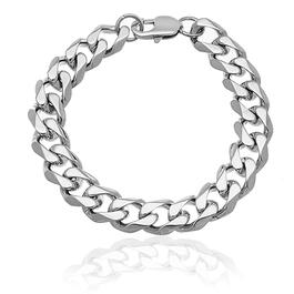 Mens Stainless Steel Polished Curb Chain Bracelet