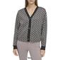 Womens Andrew Marc Sport Jacquard Geo Button Up V-Neck Cardigan - image 4