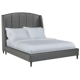 Linon Home Decor Queen Marquette Faux Upholstered Bed