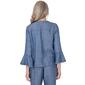 Womens Alfred Dunner Blue Bayou Textured Jacket - image 3