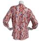 Plus Size Emily Daniels 3/4 Sleeve Button Down Abstract Blouse - image 2