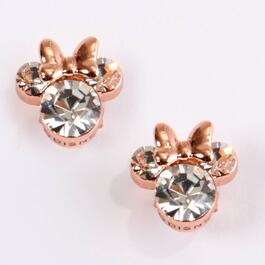 Disney Minnie Mouse Rose Gold Flash Plated Stud Earrings