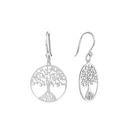 Athra Sterling Silver Tree of Life Drop Earrings