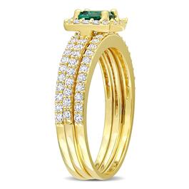Gemstone Classics&#8482; 10kt. Gold Plated Lab Created Emerald Ring