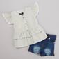 Toddler Girl 7 For All Mankind&#174; 2pc. Ruffle Gauze Top/Shorts Set - image 2