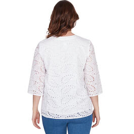Plus Size Ruby Rd. Pattern Play Woven Embellished Paisley Blouse