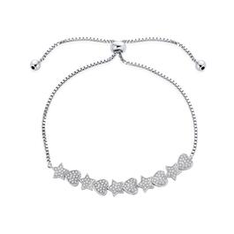 Accents by Gianni Argento Silver Heart & Star Adjustable Bracelet