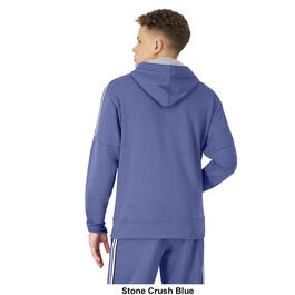 Mens Champion Power Blend Taped Warm Up Hoodie