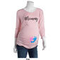 Womens Due Time 3/4 Sleeve Momma Maternity Tee w/Footprint - image 4