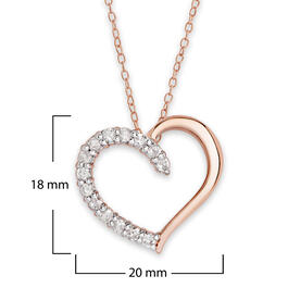 Gianni Argento Rose Gold over Sterling Silver Heart Pendant
