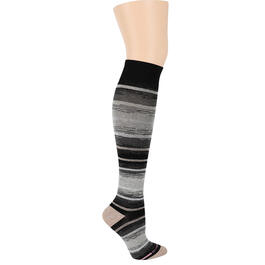 Womens Dr. Motion Classic Stripes Compression Knee High Socks
