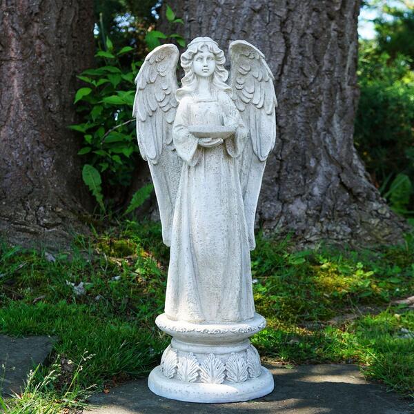 Northlight Angel Statue Bird Bath & Votive Candle Holder - image 