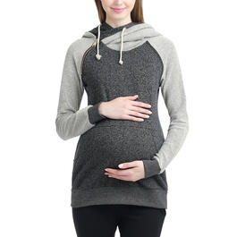 Womens Glow & Grow&#40;R&#41; Asymmetrical Maternity Zip Hoodie