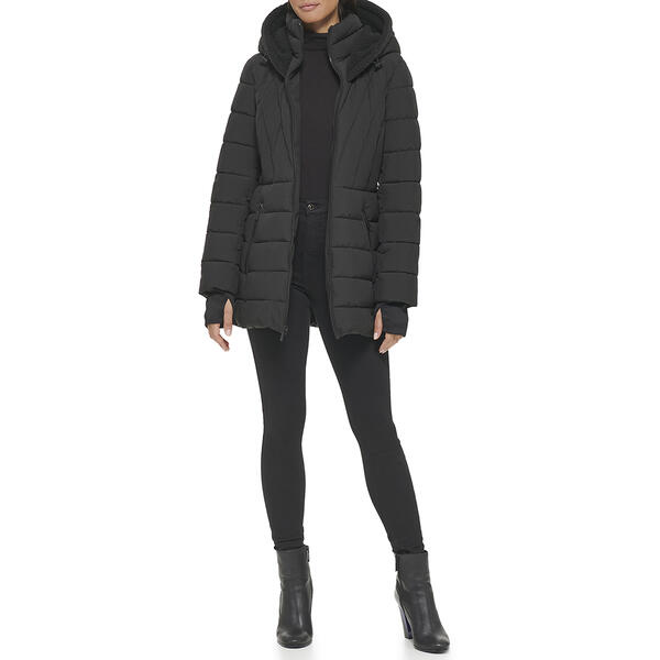 Womens Kenneth Cole&#40;R&#41; Short Belted Puffer Jacket - image 