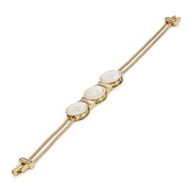 Napier Gold-Tone & White Mom Slider Flex Bracelet
