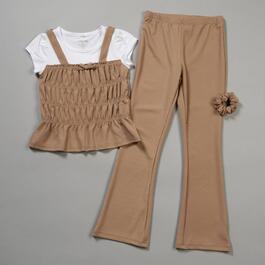 Girls &#40;7-12&#41; Colette Lilly 3pc. Smocked 2Fer & Flared Pants Set