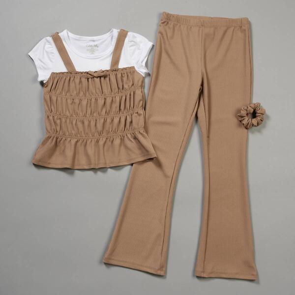 Girls &#40;7-12&#41; Colette Lilly 3pc. Smocked 2Fer & Flared Pants Set - image 