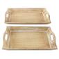 9th &amp; Pike® Whitewashed Mango Wood Serving Trays - Set of 2 - image 3