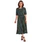 Womens Jones New York Elbow Sleeve Dotted Lines Fit & Flare Dress - image 1