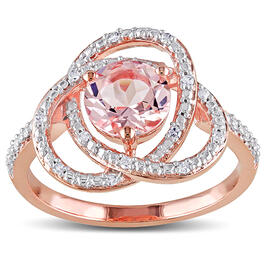 Gemstone Classics&#40;tm&#41; Diamonds & Round-Cut Morganite Ring