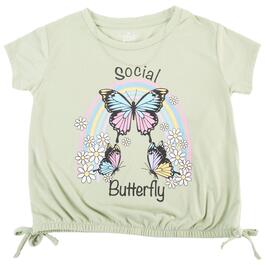 Girls &#40;7-16&#41; Star Ride&#40;R&#41; Social Butterfly Tee w/ Necklace