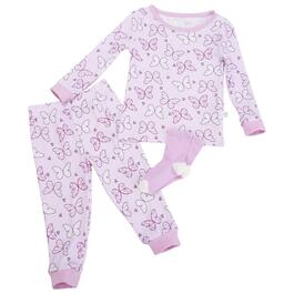 Toddler Girl Sleep On It&#40;R&#41; Butterfly Snug Fit Sleep Set w/ Socks