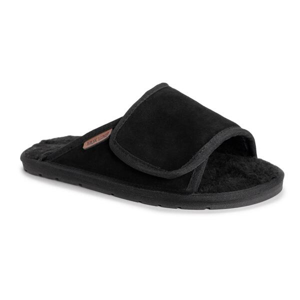 Mens MUK LUKS&#40;R&#41; Leather Goods Topher Open Toe Slippers - image 