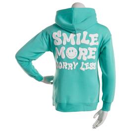 Juniors No Comment Smile More Oversized Hoodie