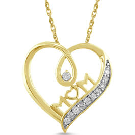 Diamond Classics&#40;tm&#41; Lab Grown Diamond Mom Heart Pendant