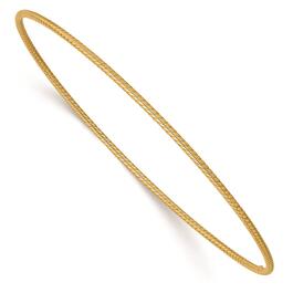 Gold Classics(tm) 14kt. Gold 1.5mm Textured Slip-On Bangle Bracelet