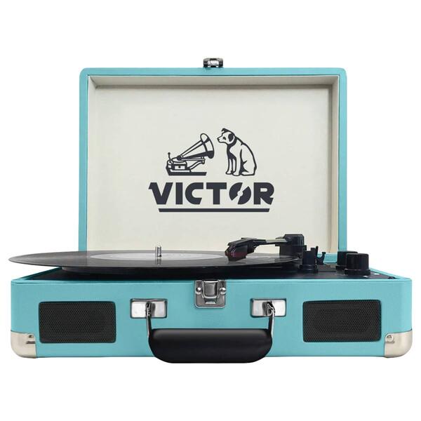 Victor Bluetooth Suitcase Turntable - Turquoise - image 