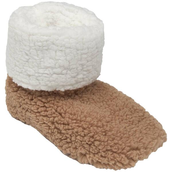 Womens Fuzzy Babba Foldover Boot Slippers - image 