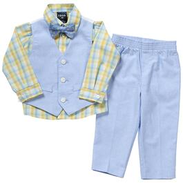 Baby Boy &#40;12-24M&#41; IZOD&#40;R&#41; 4pc. Oxford Vest Set w/ Pineapple Bow Tie