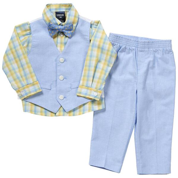 Baby Boy &#40;12-24M&#41; IZOD&#40;R&#41; 4pc. Oxford Vest Set w/ Pineapple Bow Tie - image 