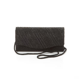 D&#39;Margeaux Ribbed Glitter Evening Clutch