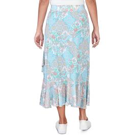 Womens Ruby Rd. Garden Variety Paisley Tile Pull On Skirt