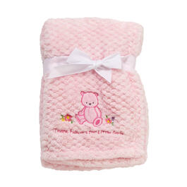 Heavenly Sent Thank Heaven Bear Applique Baby Blanket