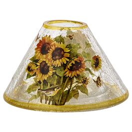 Transpac Sunflower Crackle Jar Shade